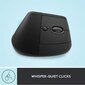 Belaidė pelė Logitech Lift Vertical Ergonomic Mouse, juoda - 910-006473 kaina ir informacija | Pelės | pigu.lt