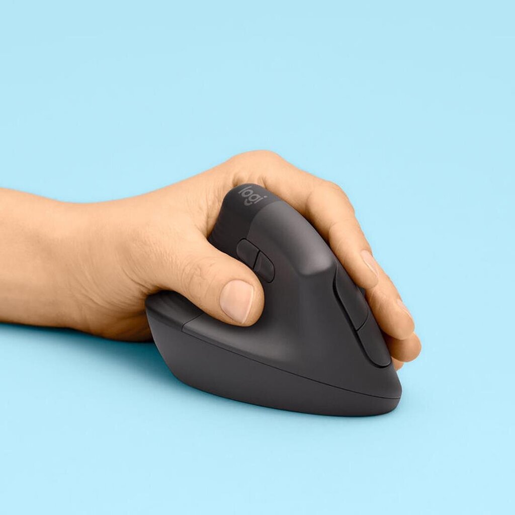 Logitech Lift Vertical Ergonomic Mouse, left handed, black - Wireless mouse kaina ir informacija | Pelės | pigu.lt