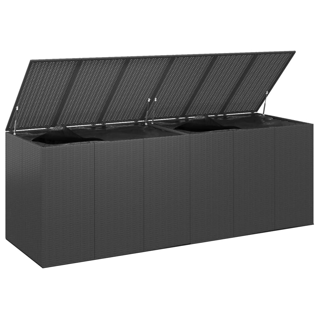 vidaXL Sodo dėžė, juoda, 291 x 100,5 x 104 cm. kaina ir informacija | Komposto dėžės, lauko konteineriai | pigu.lt