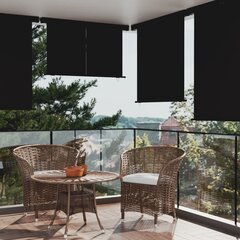 vidaXL Šoninė balkono markizė, juodos spalvos, 160x250cm kaina ir informacija | Skėčiai, markizės, stovai | pigu.lt