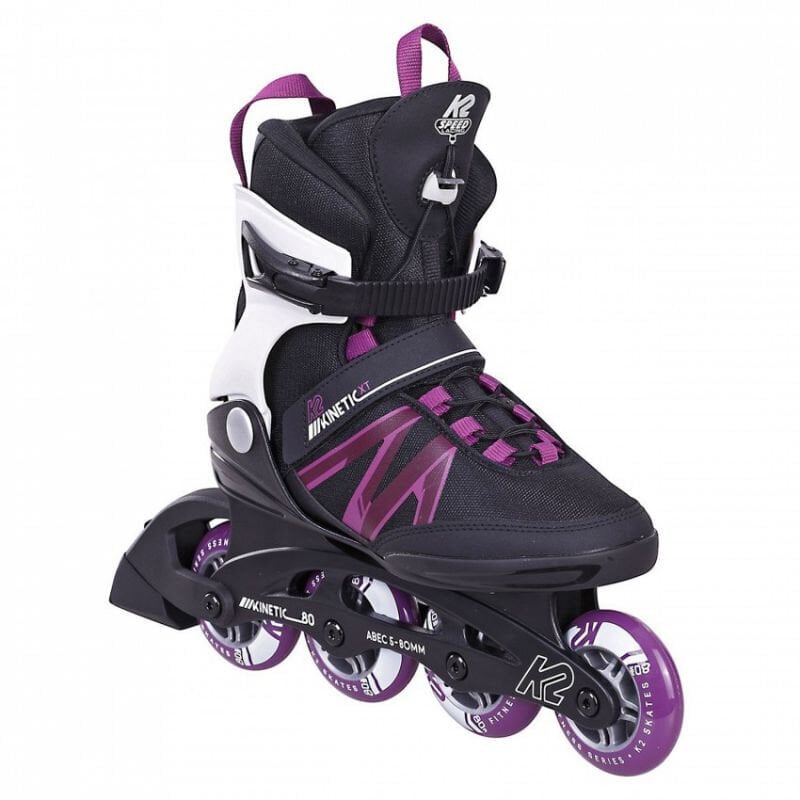 Riedučiai moterims K2 Kinetic 80 Pro XT Women '22 30G0819, juodi, violetiniai цена и информация | Riedučiai | pigu.lt