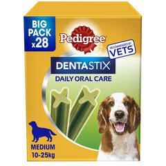 Pedigree DentaStix Daily Fresh vidutinių veislių šunims su vištiena, 28x180 g kaina ir informacija | Skanėstai šunims | pigu.lt