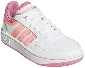 Детские кроссовки Adidas Hoops 3.0 K GW0418/6, белые/розовые цена и информация | Детская спортивная обувь | pigu.lt