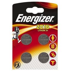 Energizer cr2016 4pk kaina ir informacija | Elementai | pigu.lt