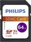 Atminties kortelė fotoaparatui Philips SDXC, 64GB, Class 10, UHS-I U1 цена и информация | Atminties kortelės fotoaparatams, kameroms | pigu.lt