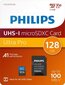 Atminties kortelė Philips MicroSDXC, 128GB Class 10 UHS-I U3 цена и информация | Atminties kortelės fotoaparatams, kameroms | pigu.lt