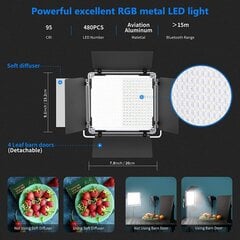 Fotografijos apšvietimo įranga Neewer 2x RGB 480 LED, 10096689 kaina ir informacija | Fotografijos apšvietimo įranga | pigu.lt