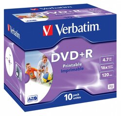 DVD 1x10 Verbatim DVD+R 4,7GB kaina ir informacija | Vinilinės plokštelės, CD, DVD | pigu.lt