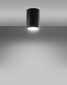 Sollux lubinis šviestuvas Lagos, juodas, 10 cm цена и информация | Lubiniai šviestuvai | pigu.lt