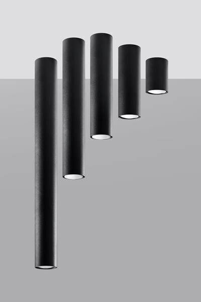 Sollux lubinis šviestuvas Lagos, juodas, 60 cm kaina ir informacija | Lubiniai šviestuvai | pigu.lt
