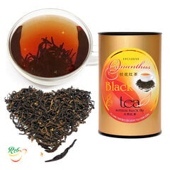 Išskirtinė Kinijos juodoji arbata MAO FENG su pumpurėlių ir Osmanthus žiedais, Osmanthus Black tea MAO FENG with tips, PT80 g kaina ir informacija | Arbata | pigu.lt