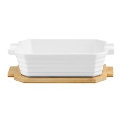 Форма для выпечки Ambition с бамбуковым подносом Blanc, 21x15x6.5 см цена и информация | Формы, посуда для выпечки | pigu.lt