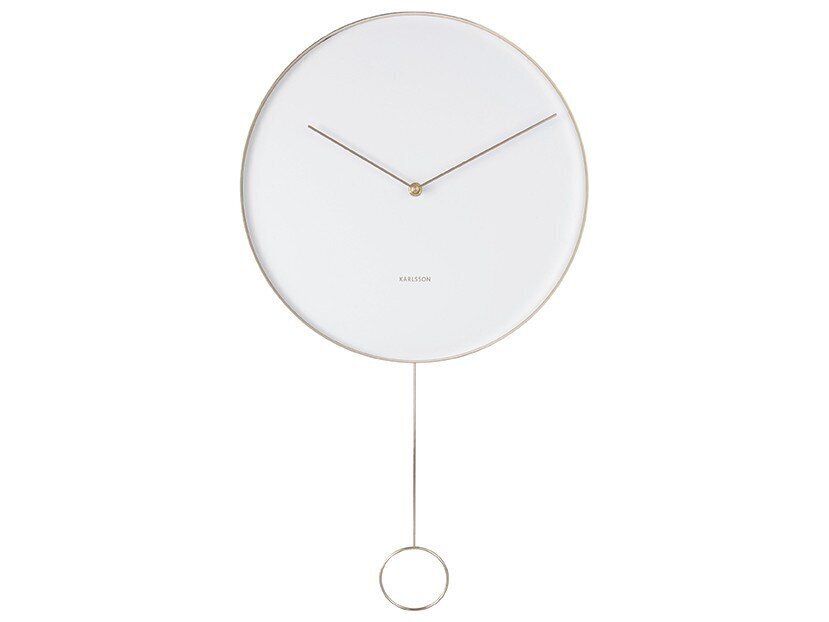 Sieninis laikrodis - Švytuoklė, baltas kaina ir informacija | Laikrodžiai | pigu.lt