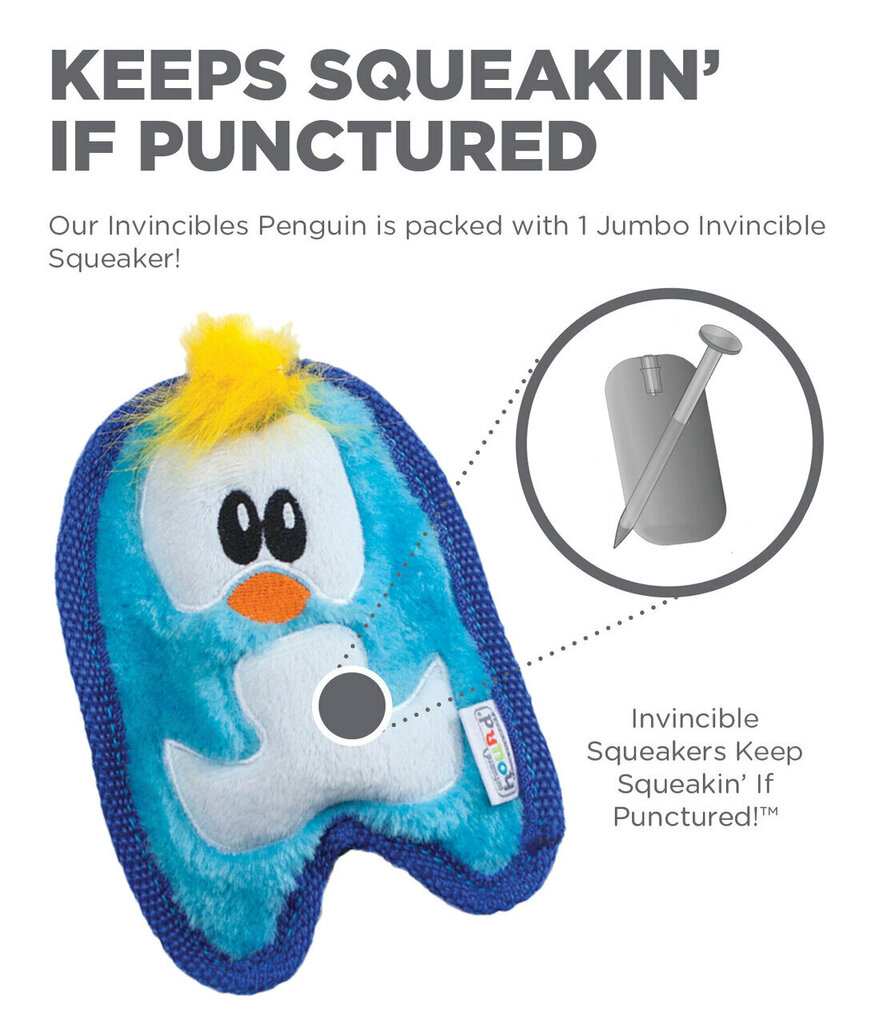 Outward Hound žaislas šunims Invincibles Penguin, 15 cm kaina ir informacija | Žaislai šunims | pigu.lt
