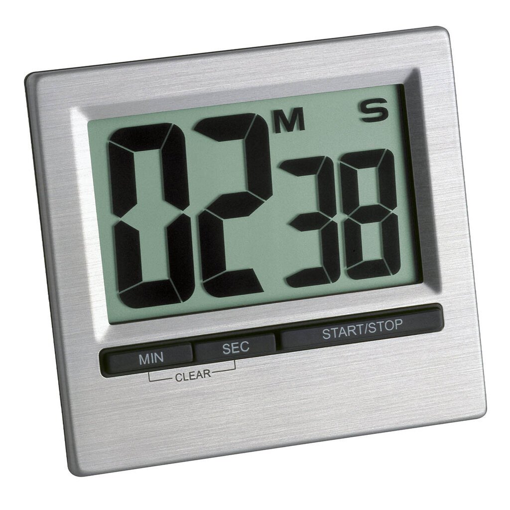 Skaitmeninis laikmatis ir chronometras su aliuminio priekiu 38.2013.54 kaina ir informacija | Žingsniamačiai, chronometrai, širdies ritmo monitoriai | pigu.lt