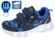 Sportiniai šviečiantys bateliai berniukams Beppi 2189290, juodi/mėlyni kaina ir informacija | Sportiniai batai vaikams | pigu.lt