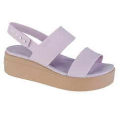 Basutės moterims Crocs Brooklyn Low Wedge W 206453 5PV, violetinės kaina ir informacija | Basutės moterims | pigu.lt