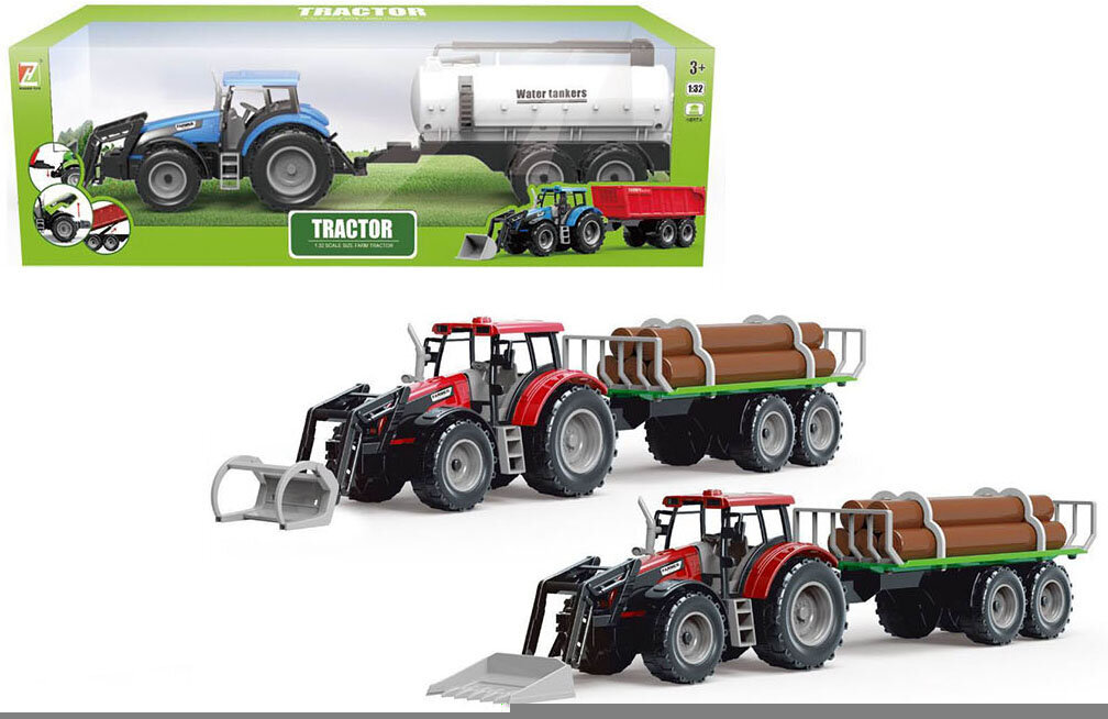 Traktorius su priekaba kaina ir informacija | Žaislai berniukams | pigu.lt