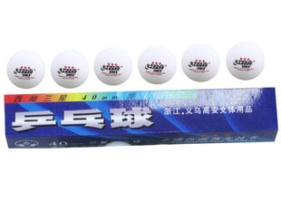 Мяч Для Пинг-Понга 6 Шт. цена и информация | Ракетки для настольного тенниса, чехлы и наборы | pigu.lt