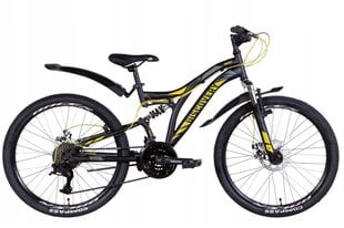 Kalnų dviratis Rocket 24, juodai geltonas kaina ir informacija | Dviračiai | pigu.lt