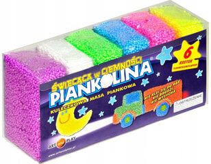 Plastilinas-Foam Glowing 6 Spalvos kaina ir informacija | Piešimo, tapybos, lipdymo reikmenys | pigu.lt