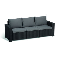 Садовый диван трехместный California 3 Seater Sofa, серый цена и информация | Комплекты уличной мебели | pigu.lt