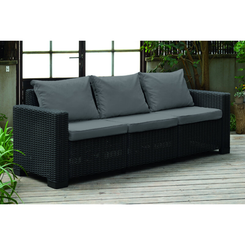 Sodo sofa California 3 Vietų sofa, pilka kaina ir informacija | Lauko baldų komplektai | pigu.lt