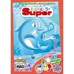 Super Delfinų Spalvų Dažymas kaina ir informacija | Spalvinimo knygelės | pigu.lt
