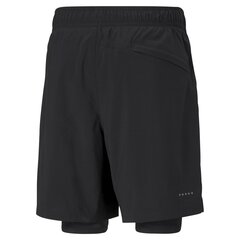 Laisvalaikio šortai vyrams Šortai Puma Run Favorite Woven 2IN1 7 Short - 52021701, juodos spalvos kaina ir informacija | Vyriški šortai | pigu.lt