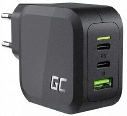 Green Cell GC PowerGaN 65W USB-C PD Charger for laptops, MacBook, Tablets, and Smartphones цена и информация | Зарядные устройства для телефонов | pigu.lt