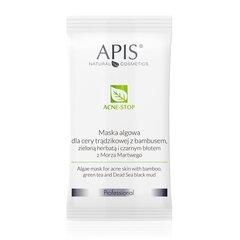 Маска из водорослей для прыщавой кожи с бамбуком и зеленым чаем Apis Acne-Stop Algae Mask, 20 г цена и информация | Маски для лица, патчи для глаз | pigu.lt