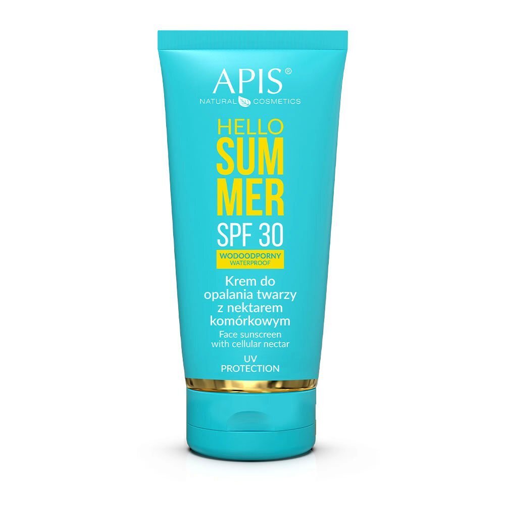 Vandeniui atsparus veido kremas su SPF30 Apis Hello Summer Sunscreen Face, 50ml цена и информация | Kremai nuo saulės | pigu.lt