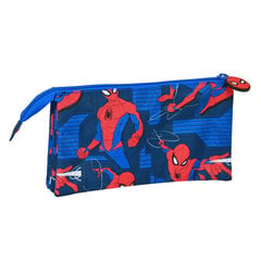 Mokyklinis dėklas Spiderman Great power Raudona Mėlyna (22 x 12 x 3 cm) kaina ir informacija | Penalai | pigu.lt