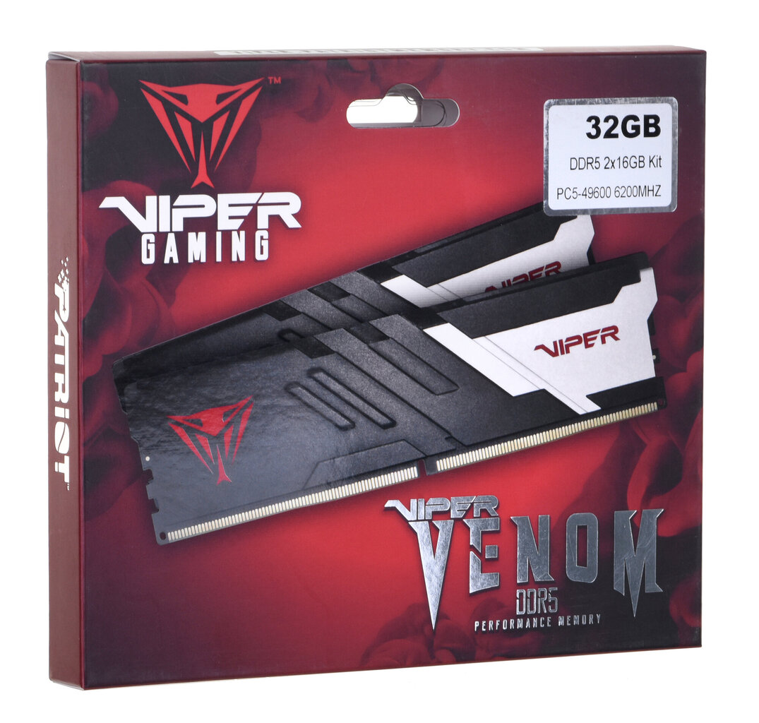 Patriot Viper Venom, 32GB (2x16GB), DDR5, 6200MHz kaina ir informacija | Operatyvioji atmintis (RAM) | pigu.lt