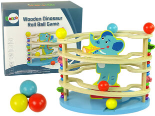 Medinė kamuoliukų trasa su drambliuku kaina ir informacija | Žaislai kūdikiams | pigu.lt