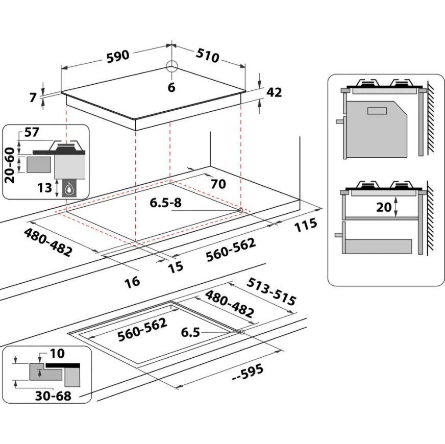 Whirlpool AKT 627/NB цена и информация | Kaitlentės | pigu.lt