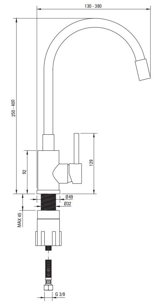 Deante granitinė virtuvinė plautuvė Deante Corio su maišytuvu ZRCP2113, Graphite+Black kaina ir informacija | Virtuvinės plautuvės | pigu.lt