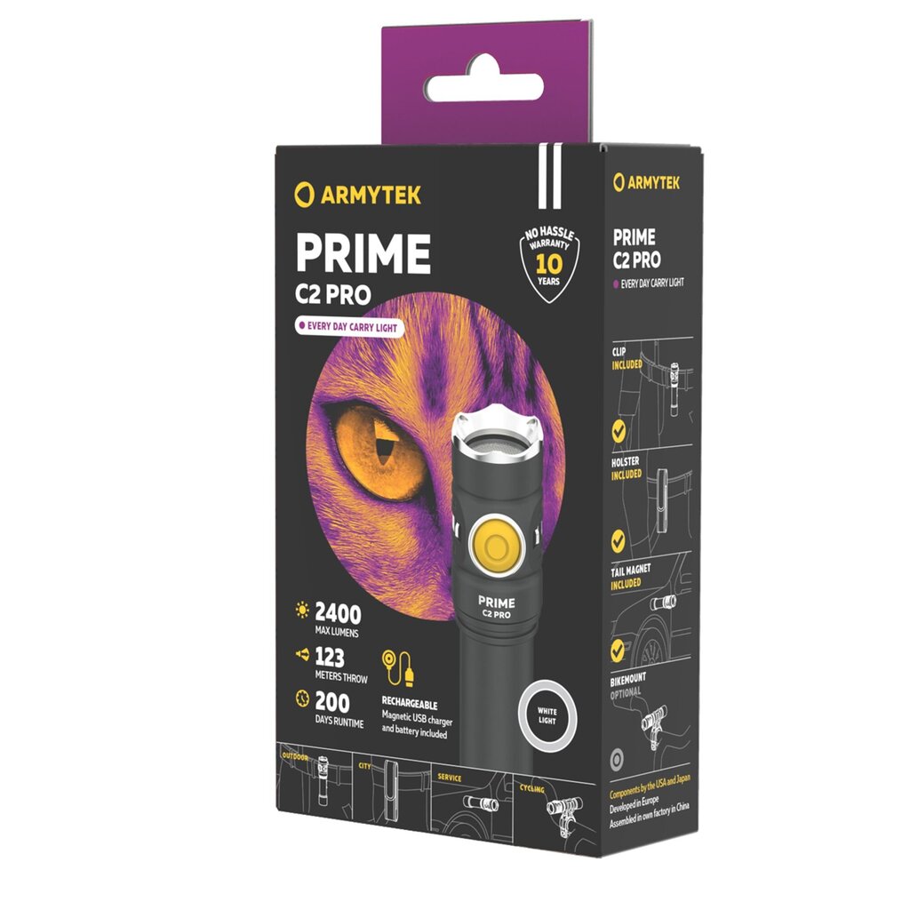 Žibintuvėlis Armytek Prime C2 Pro Magnet USB kaina ir informacija | Žibintuvėliai, prožektoriai | pigu.lt