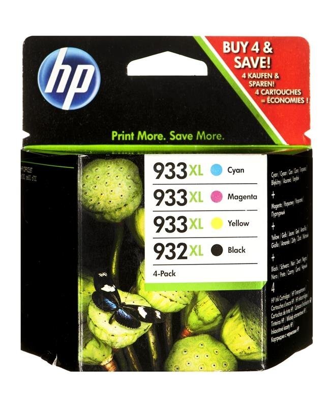 Kasečių rinkinys HP 932XL (C2P42AE), juoda, žydra, purpurinė, geltona цена и информация | Kasetės rašaliniams spausdintuvams | pigu.lt