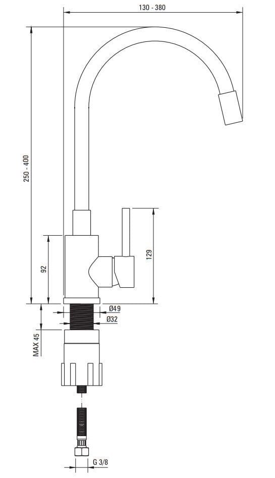 Deante granitinė virtuvinė plautuvė Deante Leda su maišytuvu ZRDP2113, Graphite+Nero kaina ir informacija | Virtuvinės plautuvės | pigu.lt