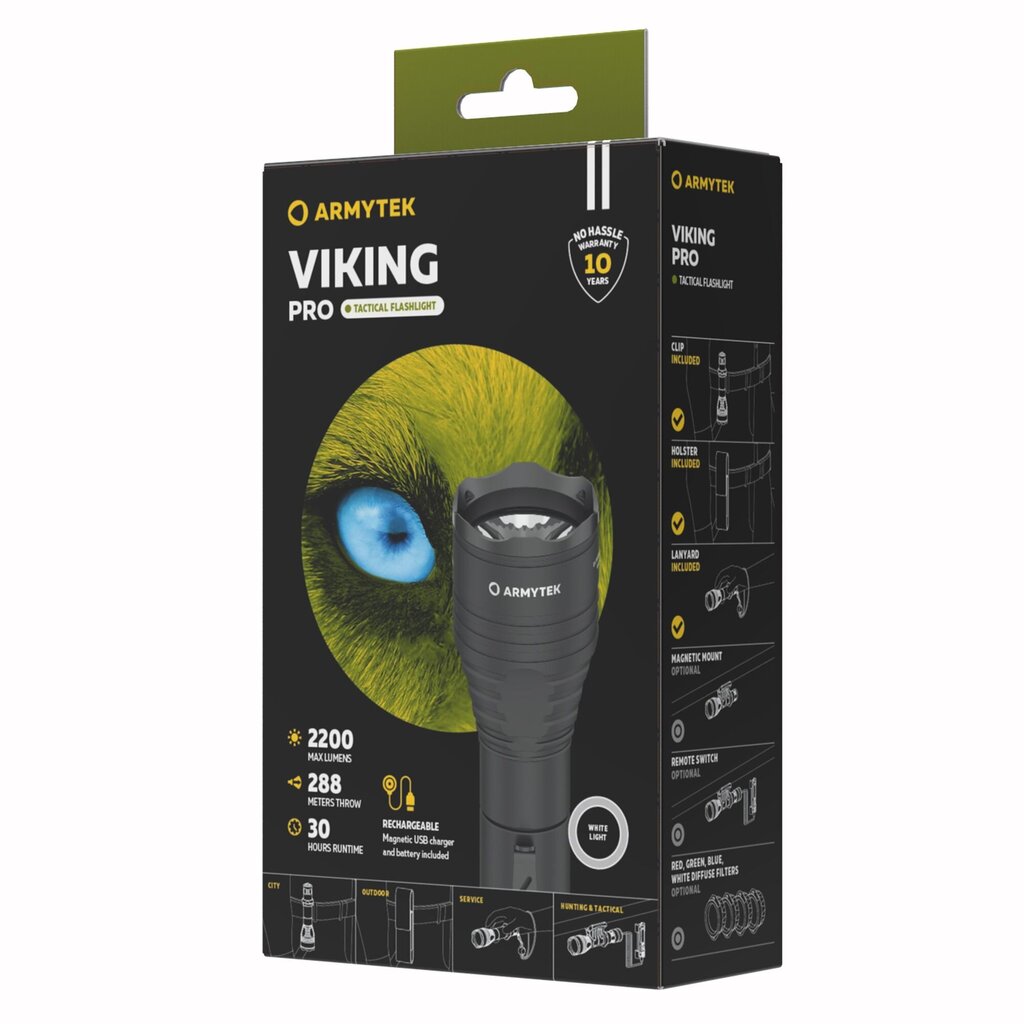 Žibintuvėlis Armytek Viking Pro Magnet USB цена и информация | Žibintuvėliai, prožektoriai | pigu.lt