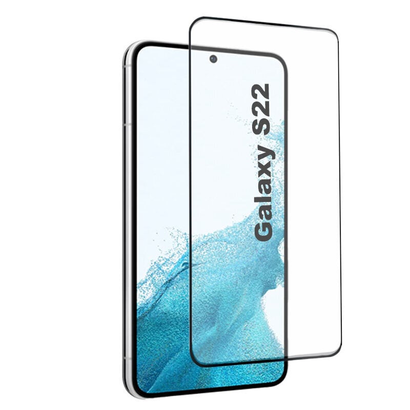 Grūdinto stiklo ekrano apsauga skirtas Samsung Galaxy S22 (Fingerprint Sensitive) 5D UltraThin kaina ir informacija | Apsauginės plėvelės telefonams | pigu.lt