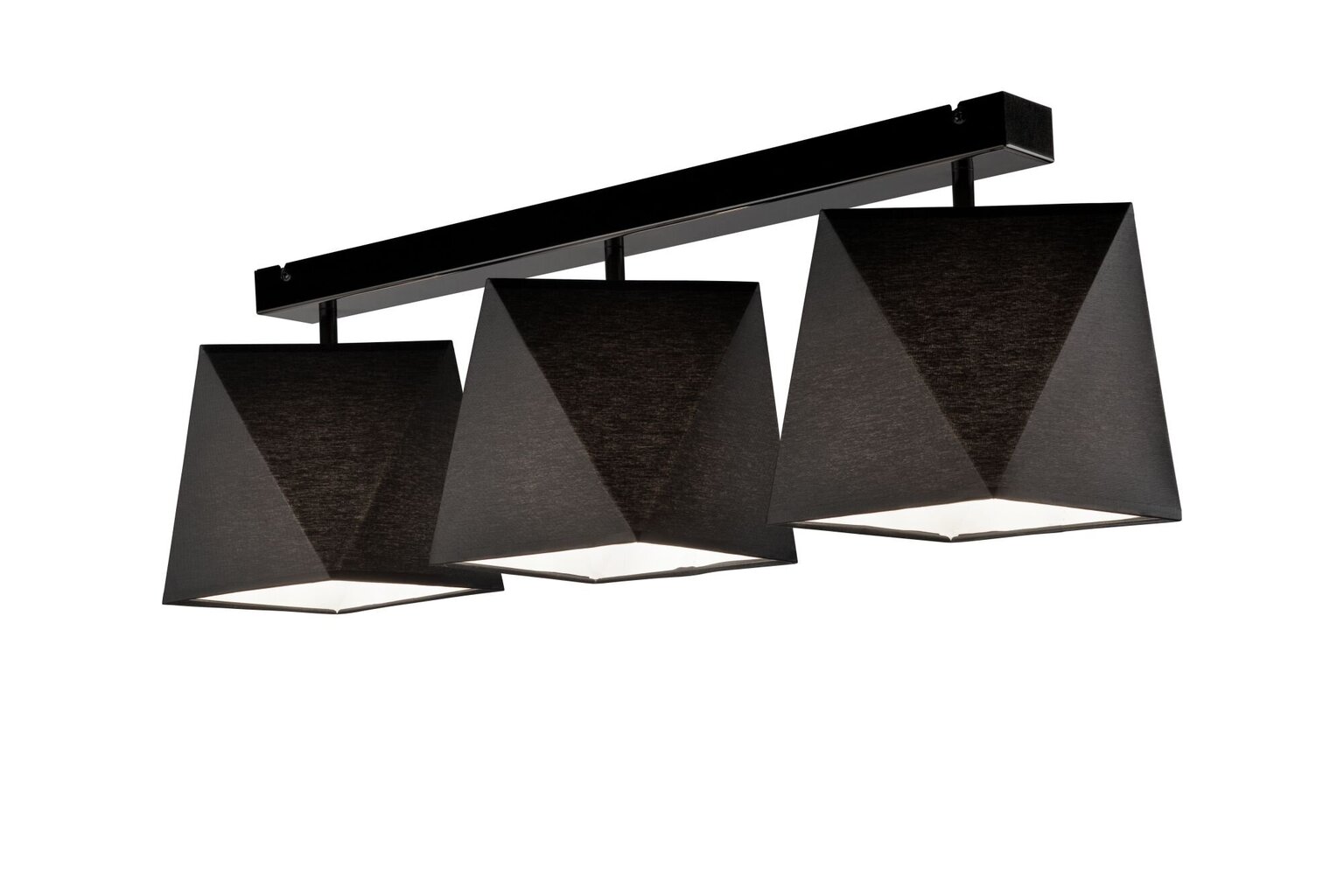 Modernus pakabinamas šviestuvas Carla su rombo formos gaubtais, juodas kaina ir informacija | Lubiniai šviestuvai | pigu.lt