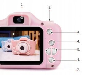 Skaitmeninis fotoaparatas vaikams + 32GB MICROSD kaina ir informacija | Skaitmeniniai fotoaparatai | pigu.lt