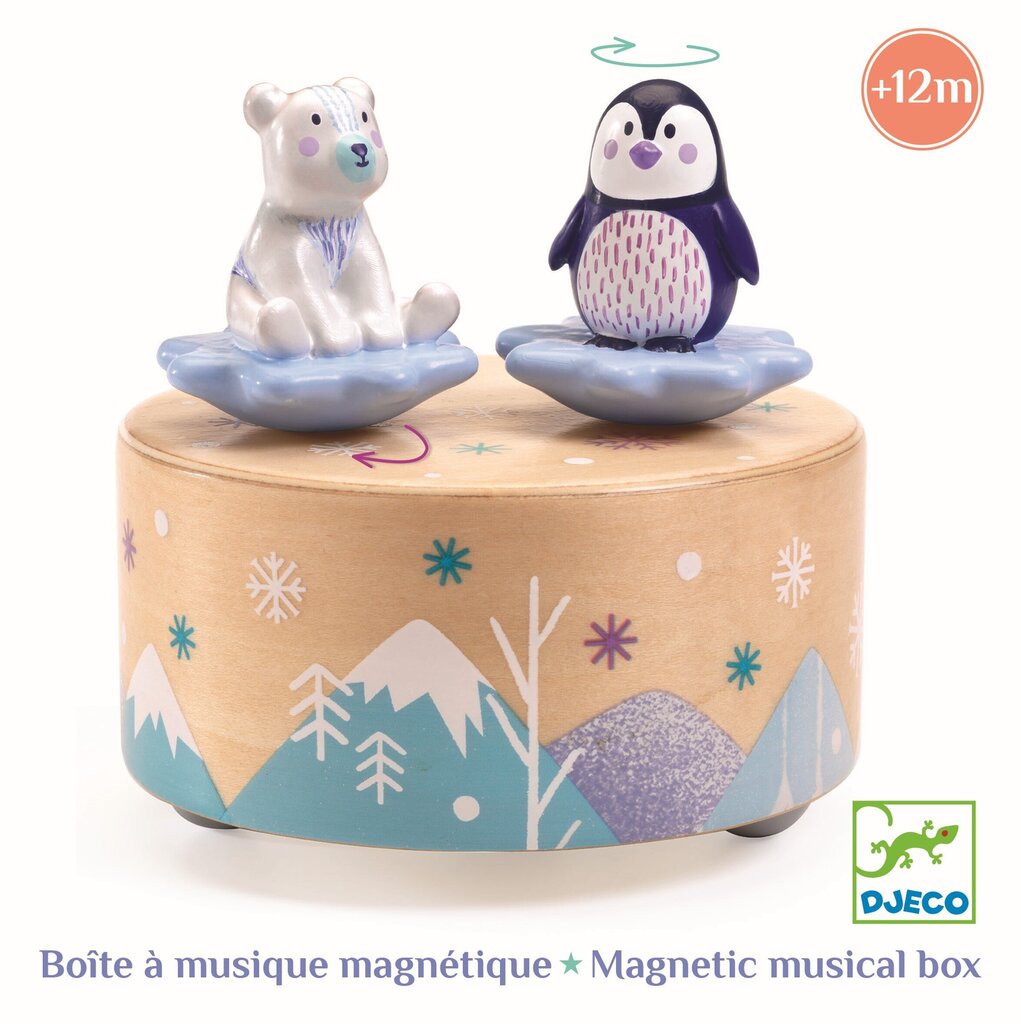 Magnetinė muzikos dėžutė Baltasis lokys ir pingvinas Djeco, DJ06063 kaina ir informacija | Žaislai kūdikiams | pigu.lt