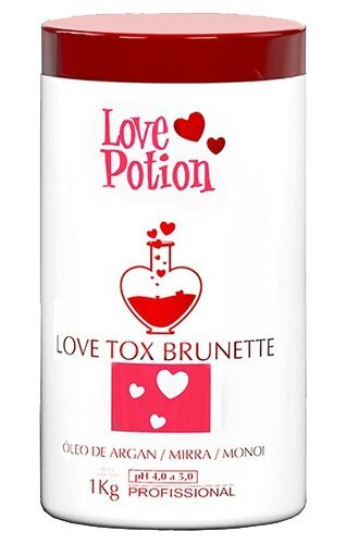 Botox plaukams Love Potion Love Tox Brunette Óleo De Argan, 1000 ml kaina ir informacija | Priemonės plaukų stiprinimui | pigu.lt