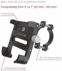 Держатель телефона Swissten BM1 для велосипеда 4-7" цена и информация | Swissten Мобильные телефоны и аксессуары | pigu.lt