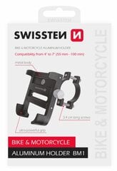 Держатель телефона Swissten BM1 для велосипеда 4-7" цена и информация | Swissten Мобильные телефоны и аксессуары | pigu.lt