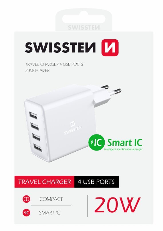 Swissten Smart IC Premium 22053100 kaina ir informacija | Krovikliai telefonams | pigu.lt