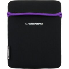 Чехол для планшета Esperanza Neoprene ET172V, 9.7", черный/фиолетовый цена и информация | Чехлы для планшетов и электронных книг | pigu.lt